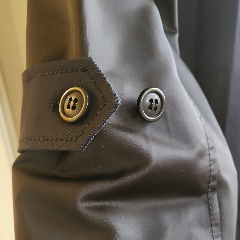 Coach Blue Trench Coat Classic Style - Picture 9 of 13